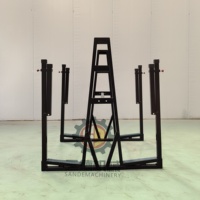 SANDE Stahl Vertikaler A-Rahmen Ausstellungsständer 90 °   A-Gestell für Granitplatten, Quarzstein und Glas mit Sicherheitspfosten