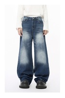 Jeans Homme Amples Vintage Taille Haute Multicolores Délavés à l'Acide Coupe Large et Effet Usé Personnalisés par le Fabricant