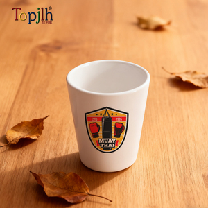 Topjlh แก้วช็อตเซรามิกเปล่าพิมพ์ซับลิเมชันขนาด1.5ออนซ์เฉพาะบุคคลสำหรับเครื่องดื่มเอสเปรสโซบูร์บองจินเหล้ารัม - Product Image 2