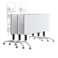 Muebles de Oficina Modernos, Mesa de Entrenamiento Portátil de Hierro, Escritorio Plegable Convertible para Computadora, para Uso en Empresas y Escuelas, Hhsc Px