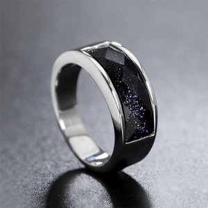 Minimalist Jewelry <b>Ring</b> Gold Plated <b>Men</b> square Opal Stone <b>Rings</b> - Product Image 3