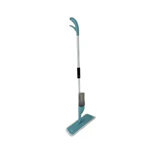 Hot Verkoop Spray Flat Cleaning Mop Met Microfiber Kleding En Straight Ijzer Metalen Paal Vloer Mop