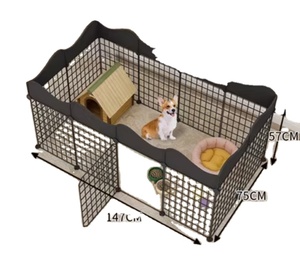 Gato grande para el interior del hogar Hecho en China PET Alambre plegable Perro Hurón Hábitat Jaula y jaula Material de metal - Product Image 1