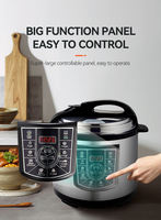 Appareil ménager intelligent Multi 5L 6L Capacité Affichage LED Contrôle intelligent Autocuiseur électrique Revêtement antiadhésif