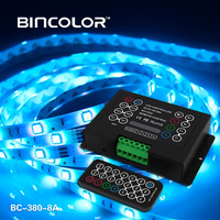 Contrôleur RGB sans fil multifonctionnel Bincolor BC-380-6A à 3 canaux avec écran LED pour programmation DIY