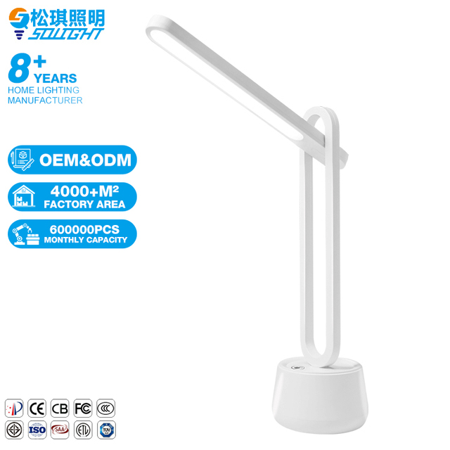 3 Colors Dimming Cordless Foldable Rechargeable Battery Dimmable Smart Led Desk Table Student Study Lamp for Study Desk Lamps