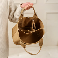 Sac fourre-tout en toile imprimé sur mesure, organisateur multi-compartiments, poche avant, taille et couleur personnalisables, plusieurs options de poignées
