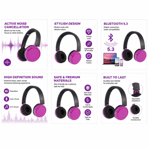 Auriculares para Juegos de Alta Calidad para Niños, Auriculares Bluetooth con Micrófono, Material Seguro para Juegos de PC y Uso Diario - Product Image 2