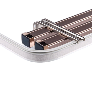 Estilo tradicional para el juego de rieles de cortina <span class=keywords><strong>Silent</strong></span> <span class=keywords><strong>Gliss</strong></span>, extrusión de aluminio del fabricante, diseño de pliegue ondulado en S - Product Image 1