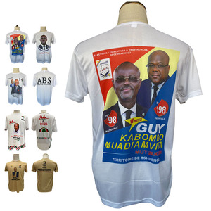 Polo à bas prix Logo personnalisé élection T-shirts pour hommes <span class=keywords><strong>Campagne</strong></span> de t-shirt blanc en coton doux - Product Image 1