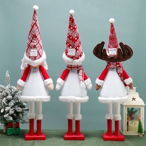 Festive 3pcs Musical <b>Light</b> <b>Up</b> Christmas Figurines Set Large Standing Santa Snowman Deer for Holiday Greeter - Product Image 5