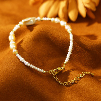Collier et bracelet en perles d'eau douce plates ovales baroques, design minimaliste, bijoux pour tous les jours, rendez-vous galants, cadeau de vacances