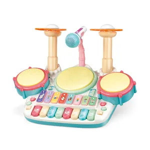키즈 전기 뮤지컬 조명 조합 피아노 작은 드럼 장난감 HC503700