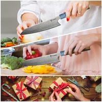 Ensemble de 3 couteaux de chef de cuisine japonais