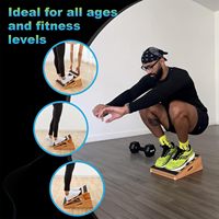 Tabla Inclinada Ajustable de Madera y Goma Antideslizante, Bloques de Cuña para Sentadillas, Decoración del Hogar, para Gimnasio, Fitness o Uso en Exteriores y Doméstico