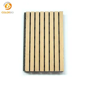 mdf parete decorazione bordo scanalato acustico legno pannello murale