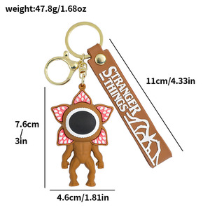 Llaveros de PVC 3D de Chongjie con Figuras de Anime de <span class=keywords><strong>Stranger</strong></span> <span class=keywords><strong>Things</strong></span>, Llaveros de Goma de PVC 3D Personalizados de <span class=keywords><strong>Stranger</strong></span> <span class=keywords><strong>Things</strong></span> - Product Image 3