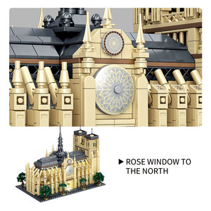 1757 Uds ladrillo Notre Dame De París Catedral Moc modelo Diy arquitectura colección modelo Micro <span class=keywords><strong>Mini</strong></span> juego de bloques de construcción - Product Image 6