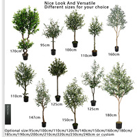 Plantes artificielles presque naturelles, petites, 1 mètre, 6 pieds, 6 pieds, grandes, plantes artificielles d'extérieur, 9 pieds, 8 pieds, 2,1 m, 2 m, grand olivier artificiel en pot