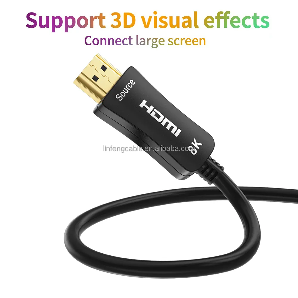 UHD 8K 60 Гц 2,1 48 Гбит/с 8k волоконно-оптический кабель HDMI кабель AOC HDMI 4K @ 120 Гц 10 м 15 м 20 м 30 м 50 м 70 м 100 м