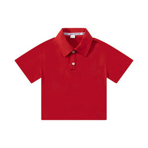 เสื้อโปโลเด็กชายเด็กหญิง ผ้าฝ้ายแท้ สีพื้น คอปก แขนสั้น ใส่ได้ทุกโอกาส ไซส์ใหญ่ กลาง เล็ก - Product Image 5