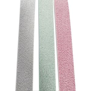 Bande élastique en polyester avec fil de lurex vert brillant, design personnalisé, largeur 32 mm / 1,25 pouce - Product Image 6