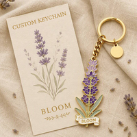 Les nouveaux porte-clés de fleurs chaudes en gros de l'artisanat en métal décorent des accessoires LOGO personnalisé porte-clés marguerite en émail dur vierge avec charme