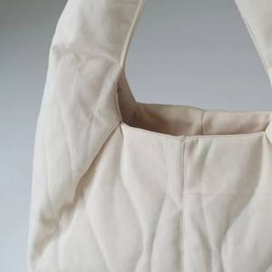 Bolsas de Mano de Playa Personalizables al por Mayor 2026, Bolsas de Mano de Algodón Acolchado, Ecológicas, Portátiles, Ligeras, para Uso Diario, para Mujer - Product Image 5