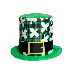 Decoración para Fiestas - Sombreros del Día de San Patricio, Sombreros para Festivales Irlandeses, Sombreros de Fiesta, Todos los Sombreros, Sombreros de Trébol con Hojas Verdes para Festivales - Product Image 6