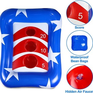 Jeu de lancer <span class=keywords><strong>gonflable</strong></span> flottant 36x29x11 pouces, design patriotique, jouet de fête au bord de la <span class=keywords><strong>piscine</strong></span> pour enfants, <span class=keywords><strong>jeux</strong></span> aquatiques amusants pour toute la famille - Product Image 4