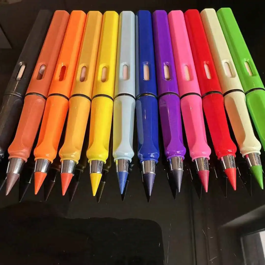 새로운 디자인 잉크가없는 영원한 컬러 연필 12 색 인피니티 이터널 지울 수있는 개인화 된 컬러 연필