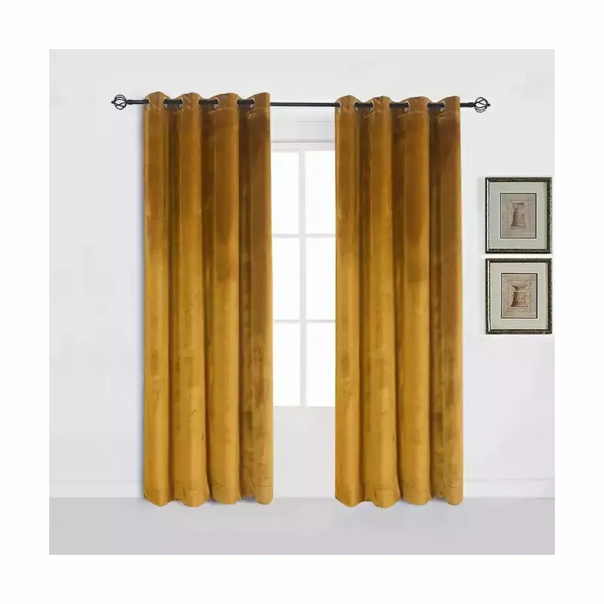 Luxury Living Room Sets Velvet Gold Type Of Office Window Curtain, Wholesale Dressing Room Window Curtains Bedroom/