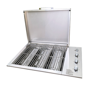 Sang trọng 3-burner gas BBQ nướng với nắp thép không gỉ Drop-in Countertop cho nhà bếp ngoài trời - Product Image 5