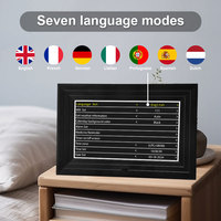 AMABOO 7 pouces heure jour Date affichage Lcd vidéo image réveil de bureau avec heure de conversation calendrier numérique horloge pour personnes âgées