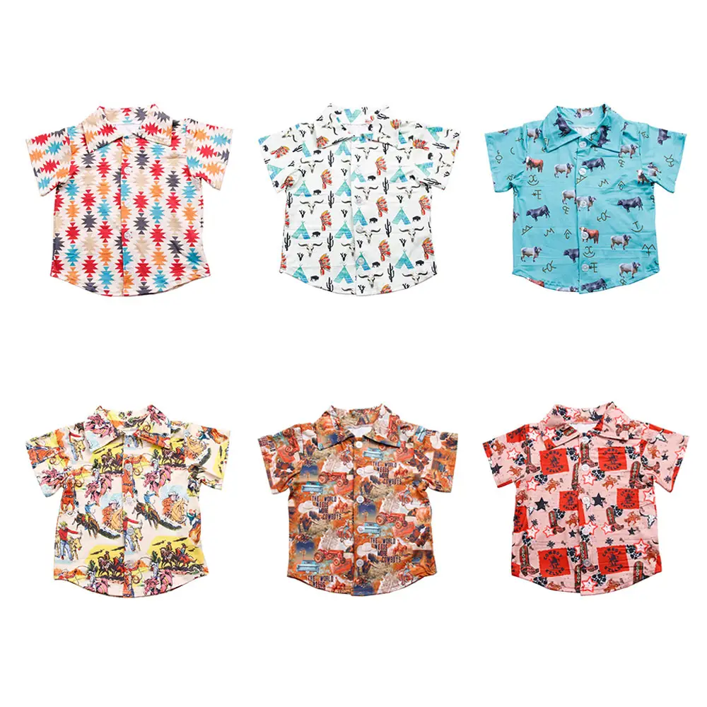 Kleine Jungs-Mode Oberteile Sommerkleidung Hersteller Kinderkleidung Annahme kundenspezifischer Aufdruck Baumwollmaterial Kurzarm-Shirts