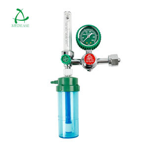 MEDEASE CGA540 Régulateur de bouteille d'oxygène médical à haut débit à flotteur avec humidificateur - Product Image 1
