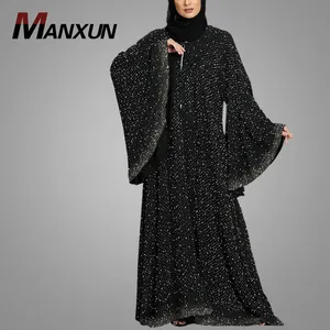 Wholesale Turkish Muslim Dress Most Beautiful Black Open Dubai Abaya Designs Pakistani Women Clothes