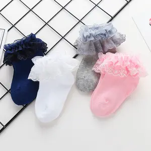 0-1Years Trẻ Sơ Sinh Vớ Cotton Ren Công Chúa Vớ Cotton Chải Kỹ Cho Cô Gái Mùa Hè Mùa Xuân Trẻ Sơ Sinh Babe Vớ 2019 Mới