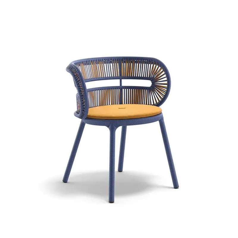 Meubles de luxe en bois rotin chaise en osier fauteuils d'extérieur chaise de salle à manger classique nouveau design