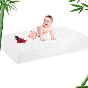 1 Pak Pelindung Kasur Bayi 52x28 inci - Rayon Bambu Anti Air Berlapis, Ekstra Bernapas Tanpa Suara, Penutup Balita dengan Kantong Dalam yang Dalam - Product Image 2