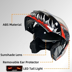 Produits phares : Casque modulaire de protection pour moto en ABS, unisexe, avec feu arrière LED, fabriqué par des fabricants - Product Image 3