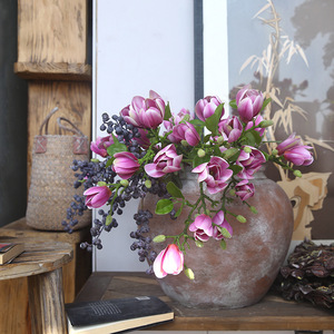 Yihua Floral Art, bourgeons de magnolia artificiels, arrangement de fleurs en soie, décoration de la maison, décoration du salon - Product Image 3