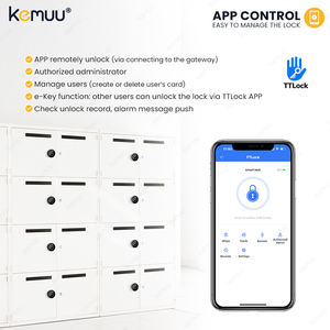 KEMUU Ttlock Serrure intelligente sans clé Nfc Cerraduras Electroniques Digitales Bloqueo De <span class=keywords><strong>Cajon</strong></span> Cerradura Inteligente Para Taquillas - Product Image 5