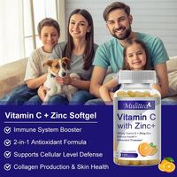 Capsules de vitamine C 1000 mg et de zinc 20 mg, haute qualité, sans OGM, sans gluten, compléments alimentaires, 120 gélules