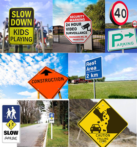 Panneaux de signalisation routière réfléchissants, panneaux de signalisation routière, panneaux de sécurité, panneaux d'avertissement personnalisés en aluminium - Product Image 2