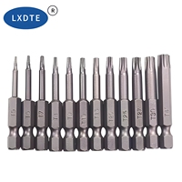 Jeu d'embouts de tournevis Torx LXDTE 50 mm en acier S2, tige hexagonale 1/4 ", T5-T40, qualité industrielle pour perceuse à percussion, tournevis électrique