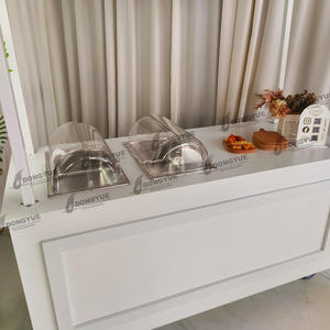 Chariot à bonbons en métal personnalisé Chariot mobile sur roues avec boîte à lumière LED - Product Image 6