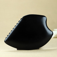 Outil de massage facial Gua Sha en pierre Bian, peigne Guasha unique à 9 bords en pierre Bian pour la thérapie SPA et l'acupuncture, logo personnalisé