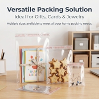Sacs OPP transparents autocollants recyclables, auto-scellants, pour bonbons, biscuits, jouets, emballages résistants à l'humidité, sacs cadeaux pour fêtes
