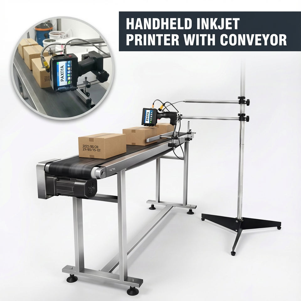 Custom Automatic Handheld Inkjet Printer with Conveyor Expiry Date ...